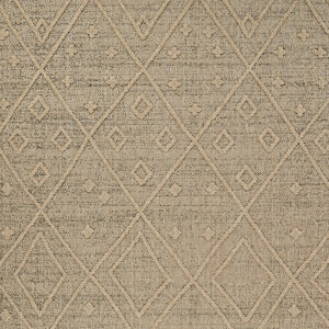 Homeroots 7' X 10' Beige And Brown Geometric Distressed Indoor Outdoor Area Rug  Polypropylene 559076