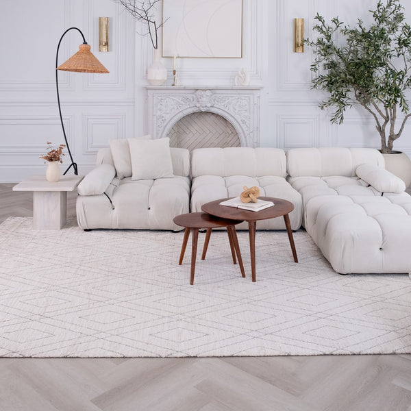 Homeroots 7' X 10' Beige And Gray Abstract Non Skid Area Rug  Polyester 559081