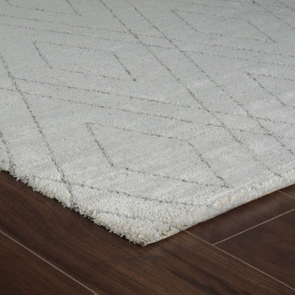 Homeroots 8' X 11' Beige And Gray Abstract Non Skid Area Rug  Polyester 559082