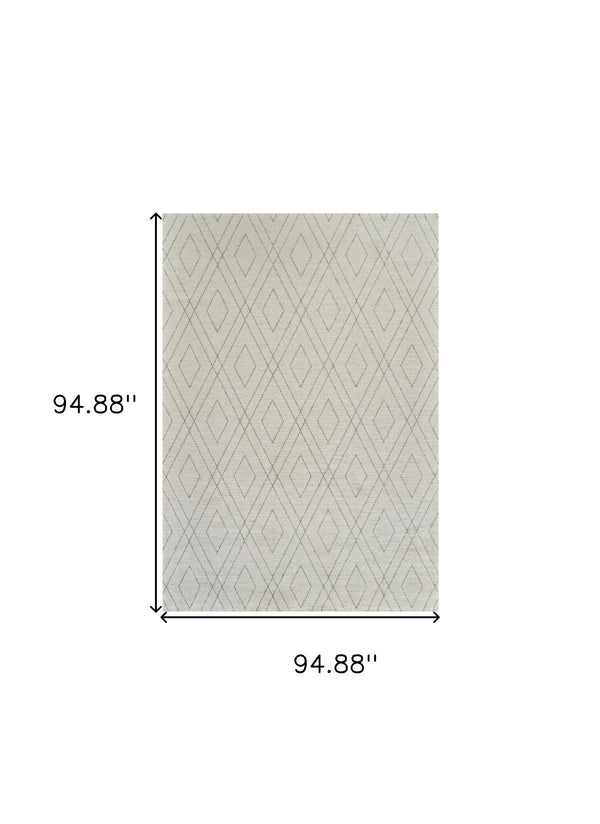 Homeroots 8' X 11' Beige And Gray Abstract Non Skid Area Rug  Polyester 559082