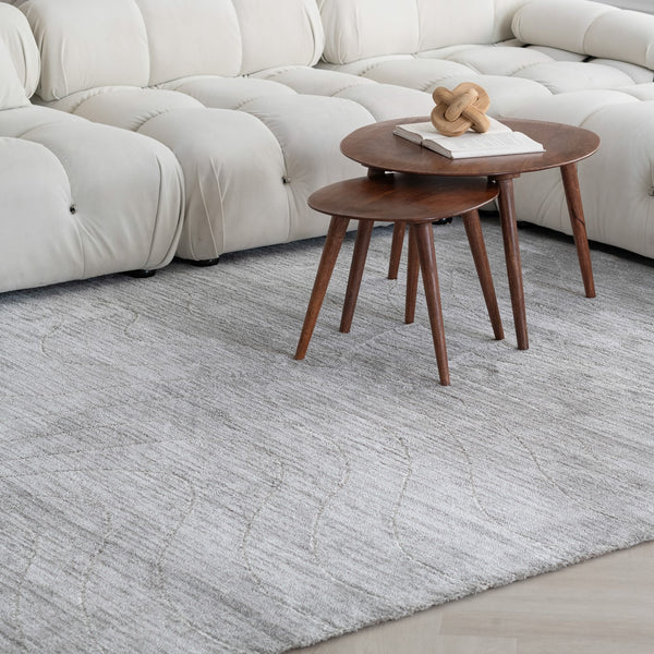 Homeroots 4' X 6' Gray Abstract Non Skid Area Rug  Polyester 559085
