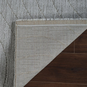 Homeroots 8' X 11' Gray Abstract Non Skid Area Rug  Polyester 559088