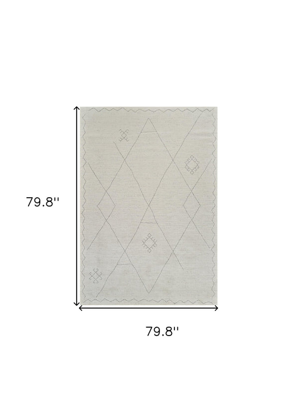 Homeroots 7' X 10' Cream And Beige Abstract Non Skid Area Rug  Polyester 559092