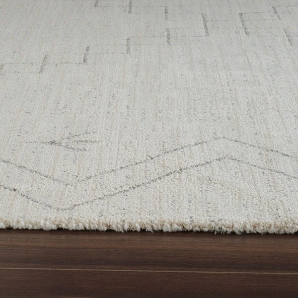 Homeroots 8' Cream And Beige Abstract Distressed Area Rug  Polyester 559094