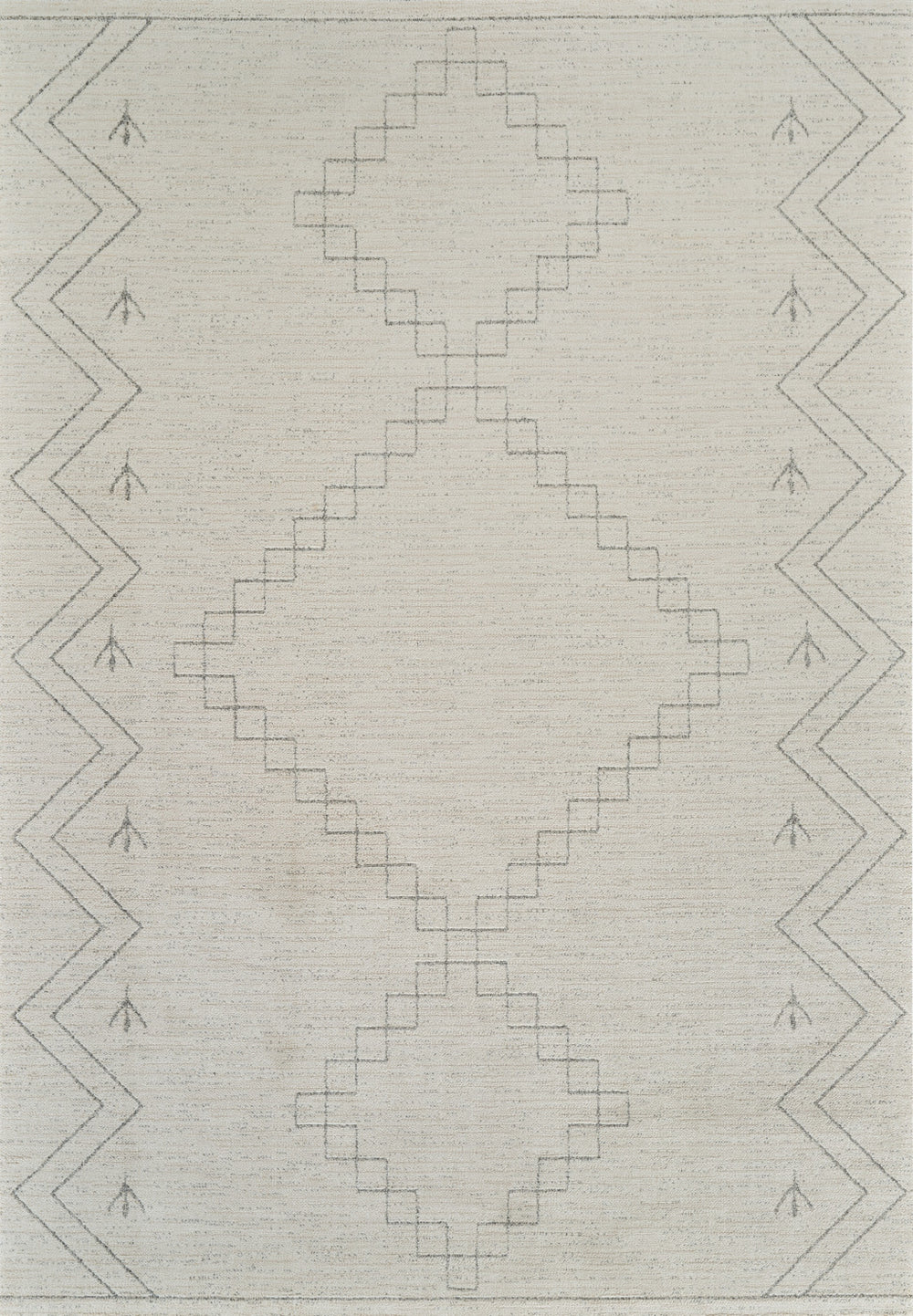 Homeroots 8' X 11' Cream And Beige Abstract Distressed Area Rug  Polyester 559098