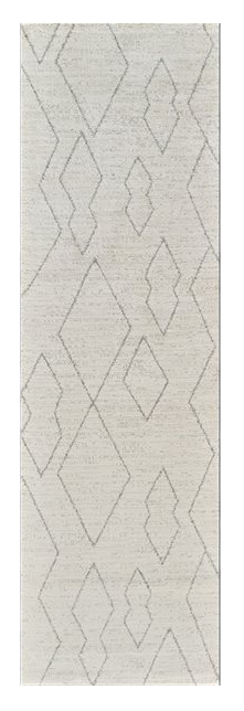 Homeroots 8' Cream And Beige Abstract Distressed Area Rug  Polyester 559099