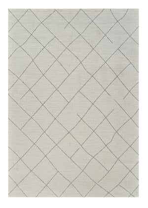 Homeroots 5' X 8' Cream And Beige Abstract Distressed Area Rug  Polyester 559106