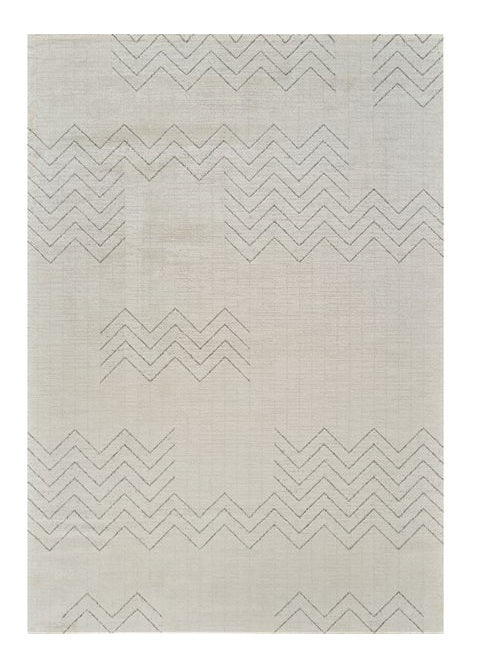 Homeroots 4' X 6' Cream And Beige Abstract Distressed Area Rug  Polyester 559110