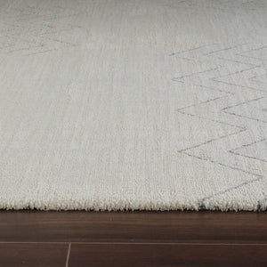 Homeroots 5' X 8' Cream And Beige Abstract Distressed Area Rug  Polyester 559111