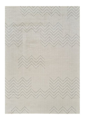 Homeroots 5' X 8' Cream And Beige Abstract Distressed Area Rug  Polyester 559111