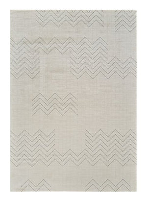 Homeroots 8' X 11' Cream And Beige Abstract Distressed Area Rug  Polyester 559113