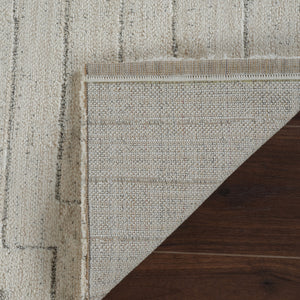 Homeroots 4' X 6' Cream And Beige Abstract Distressed Area Rug  Polyester 559115