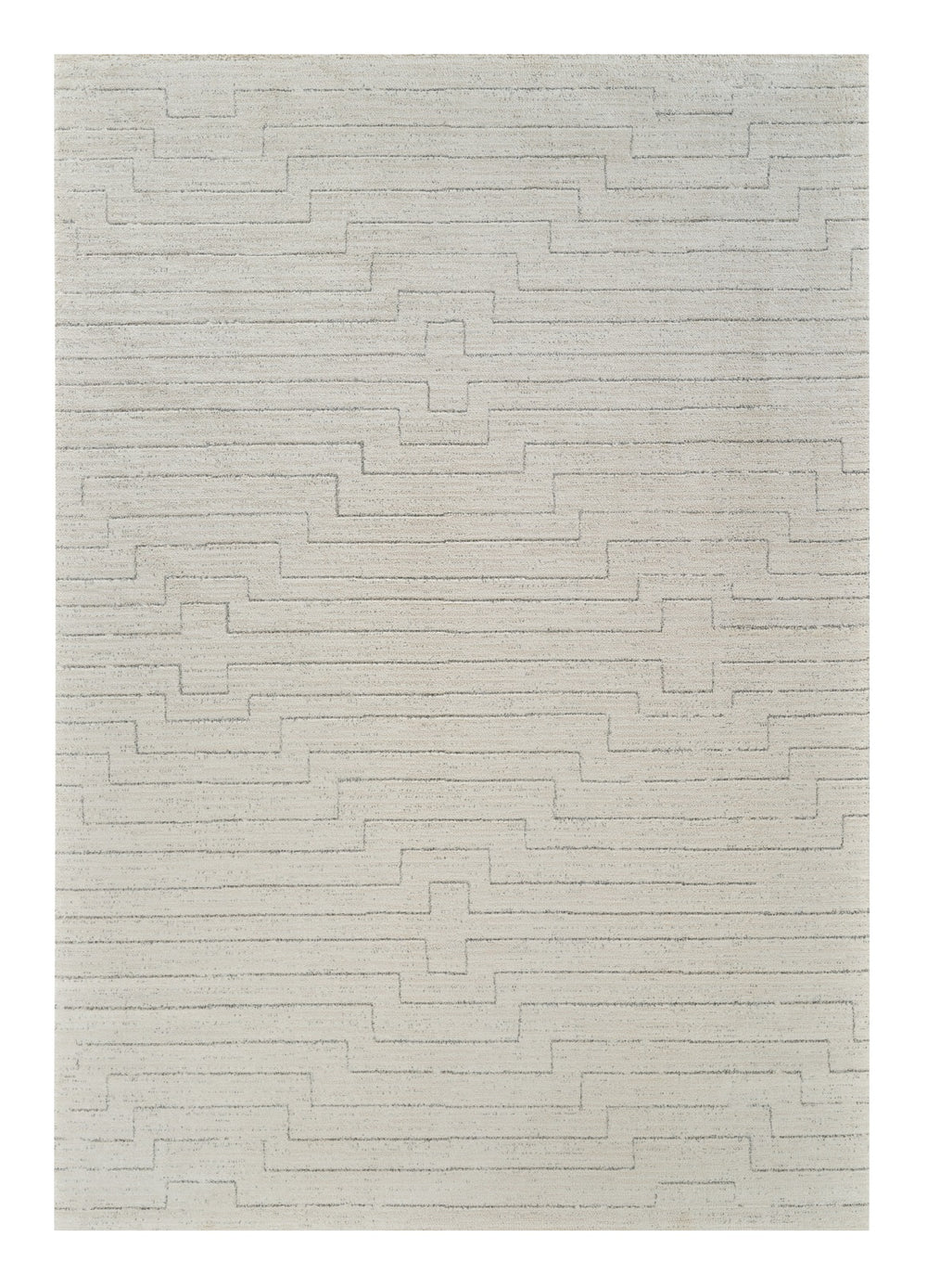 Homeroots 4' X 6' Cream And Beige Abstract Distressed Area Rug  Polyester 559115