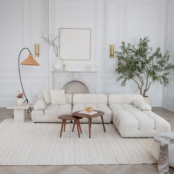 HomeRoots 4' Cream and Beige Abstract Distressed Area Rug - Modern, Durable Design for Any Room Style 5' X 8' 559116
