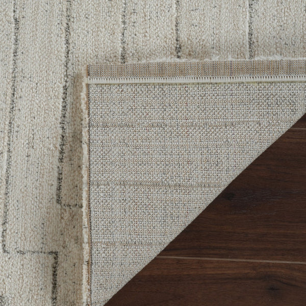 HomeRoots 4' Cream and Beige Abstract Distressed Area Rug - Modern, Durable Design for Any Room Style 5' X 8' 559116
