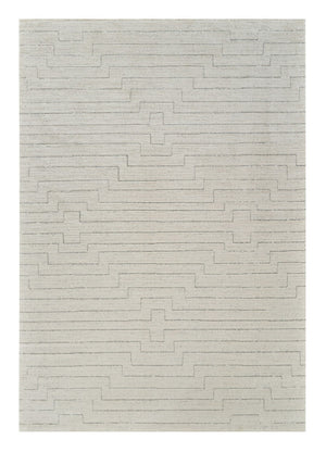 HomeRoots 4' Cream and Beige Abstract Distressed Area Rug - Modern, Durable Design for Any Room Style 5' X 8' 559116