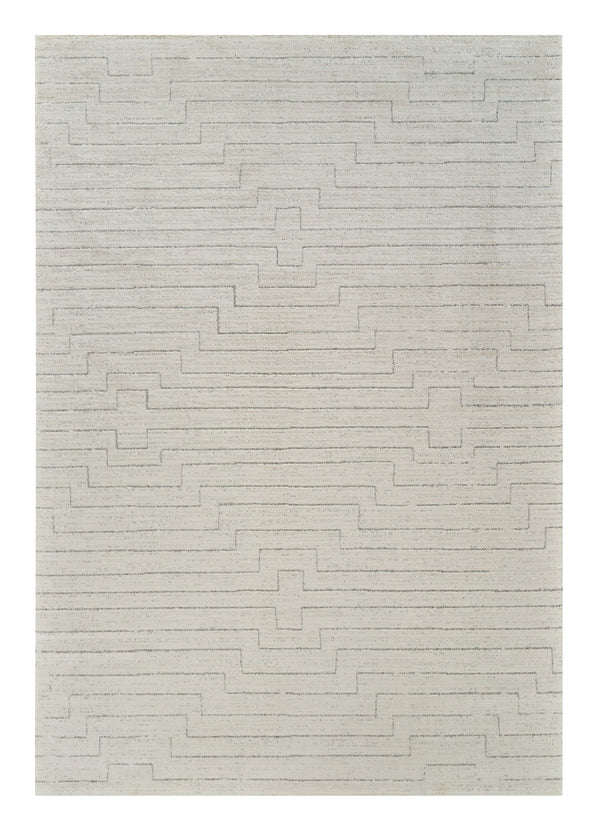 HomeRoots 4' Cream and Beige Abstract Distressed Area Rug - Modern, Durable Design for Any Room Style 5' X 8' 559116