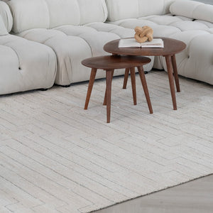 HomeRoots 4' Cream and Beige Abstract Distressed Area Rug - Modern, Durable Design for Any Room Style 5' X 8' 559116