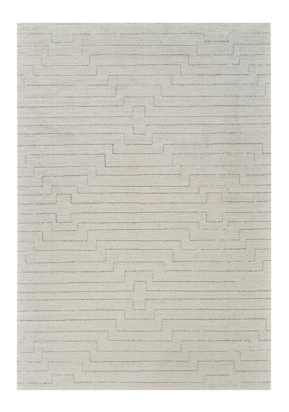 Homeroots 7' X 10' Cream And Beige Abstract Distressed Area Rug  Polyester 559117