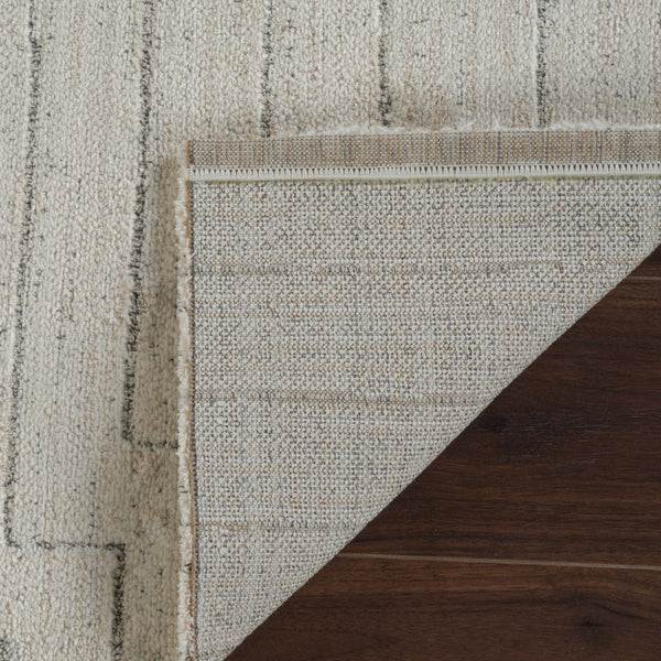 Homeroots 8' X 11' Cream And Beige Abstract Distressed Area Rug  Polyester 559118