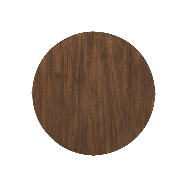 Bernhardt Morrison Walnut and Steel Side Table with Floating Top for Modern Living