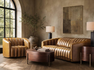 Bernhardt Morrison Walnut and Steel Side Table with Floating Top for Modern Living