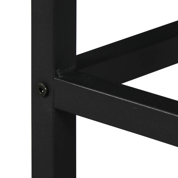 Homeroots Set Of Two 26" Stylish Backless Bar Chairs In Brown & Black Steel - Perfect For Dining & Kitchen   559158