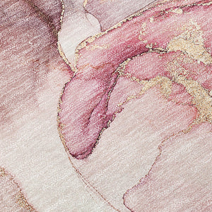 Homeroots 9' Gray And Gold Abstract Washable Indoor Outdoor Area Rug - Stylish Stain Resistant Non-skid Design 9' X 12' Polyester 559175