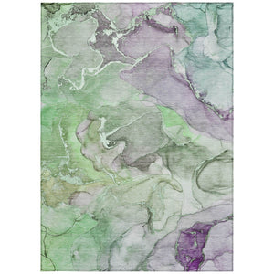 HomeRoots 5' Modern Gray and Gold Abstract Area Rug - Washable Non-Skid Design for Indoor and Outdoor Spaces 9' X 12' 559184