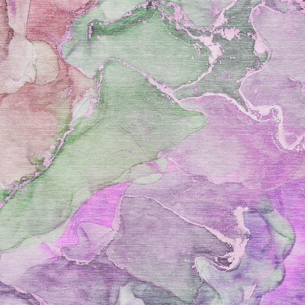 Homeroots 9' Gray And Gold Abstract Washable Indoor Outdoor Area Rug - Stylish Stain Resistant Non-skid Design 3' X 5' Polyester 559189