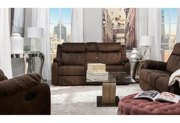 HomeRoots 80" Dark Brown Reclining Sofa with USB, Plush Toss Pillow & Modern Silver Legs for Ultimate Comfort 559214
