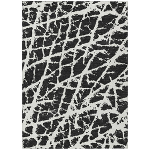 HomeRoots 5' Beige and Ivory Abstract Area Rug - Washable, Non-Skid, Stylish for Indoor and Outdoor Spaces 5' X 8' 559239