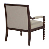 Martha Stewart Philippe Traditional Accent Arm Chair MT100-1204 Morocco Brown/Taupe