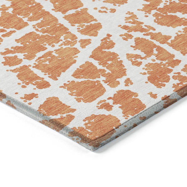 HomeRoots 5' Beige and Ivory Abstract Area Rug - Washable, Non-Skid, Stylish for Indoor and Outdoor Spaces 10' X 14' 559288