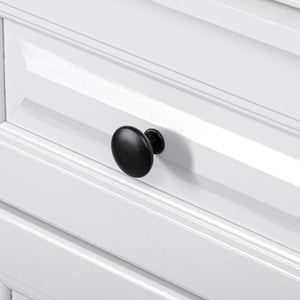 English Elm K&K 71" Tall Farmhouse Pantry Cabinet with Groove Edges, 3 Pull-Out Organizers, 6 Door Shelves White N707P256507W