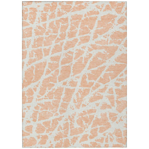 HomeRoots 5' Beige and Ivory Abstract Area Rug - Washable, Non-Skid, Stylish for Indoor and Outdoor Spaces 5' X 8' 559293