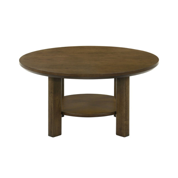 English Elm Square Engineered Wood Cocktail Table Matte Black Pedestal Base Modern Living Room B016P469766