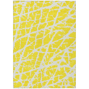 HomeRoots 5' Beige and Ivory Abstract Area Rug - Washable, Non-Skid, Stylish for Indoor and Outdoor Spaces 9' X 12' 559341