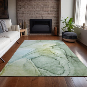 HomeRoots 5' Beige and Gray Abstract Area Rug – Stylish, Washable, Non-Skid for Indoor and Outdoor Spaces 5' X 8' 559383