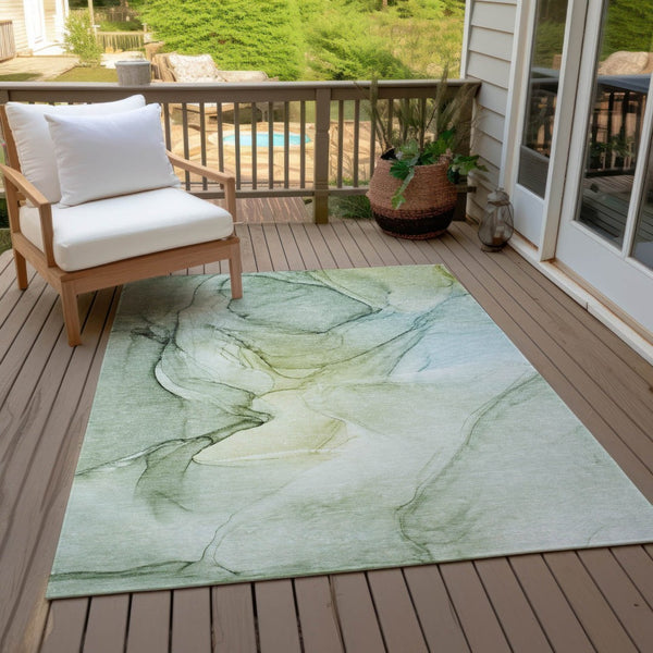 HomeRoots 5' Beige and Gray Abstract Area Rug – Stylish, Washable, Non-Skid for Indoor and Outdoor Spaces 5' X 8' 559383