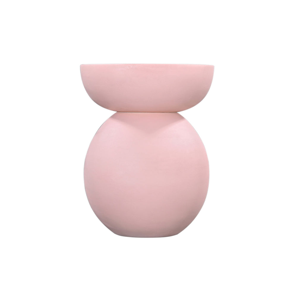 Basset Mirror Eden Accent Table - Modern Blush Faux Plaster Design For Chic Contemporary Home Decor Style Pink Wood ,Plaster 5594-lr-223