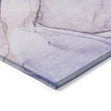 Homeroots 2' X 8' Gray And Purple Abstract Washable Non Skid Indoor Outdoor Runner Rug Purple Polyester 559407