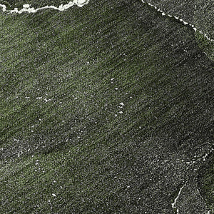 Homeroots 3' X 5' Green Abstract Washable Non Skid Indoor Outdoor Area Rug Green Polyester 559454