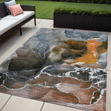 Abstract Washable Outdoor Runner Rug - Stylish, Stain Resistant & Non-Skid for Indoor Spaces