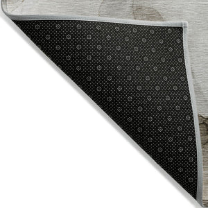 Homeroots 8' Runner Stylish Abstract Washable Non-skid Area Rug For Indoor And Outdoor Spaces, Stain Resistant 5' X 8' Polyester 559491