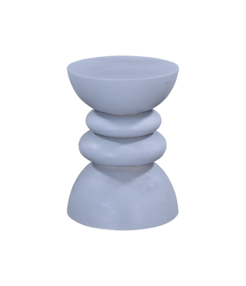 Basset Mirror Cloud Accent Table: Vibrant Sky Blue Faux Plaster Design For A Modern And Playful Living Space Blue Wood 5595-lr-223