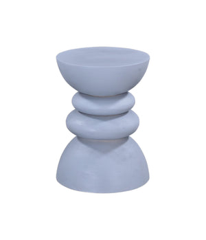 Basset Mirror Cloud Accent Table: Vibrant Sky Blue Faux Plaster Design For A Modern And Playful Living Space Blue Wood 5595-lr-223