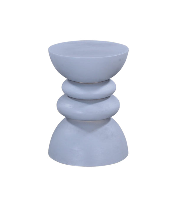 Basset Mirror Cloud Accent Table: Vibrant Sky Blue Faux Plaster Design For A Modern And Playful Living Space Blue Wood 5595-lr-223