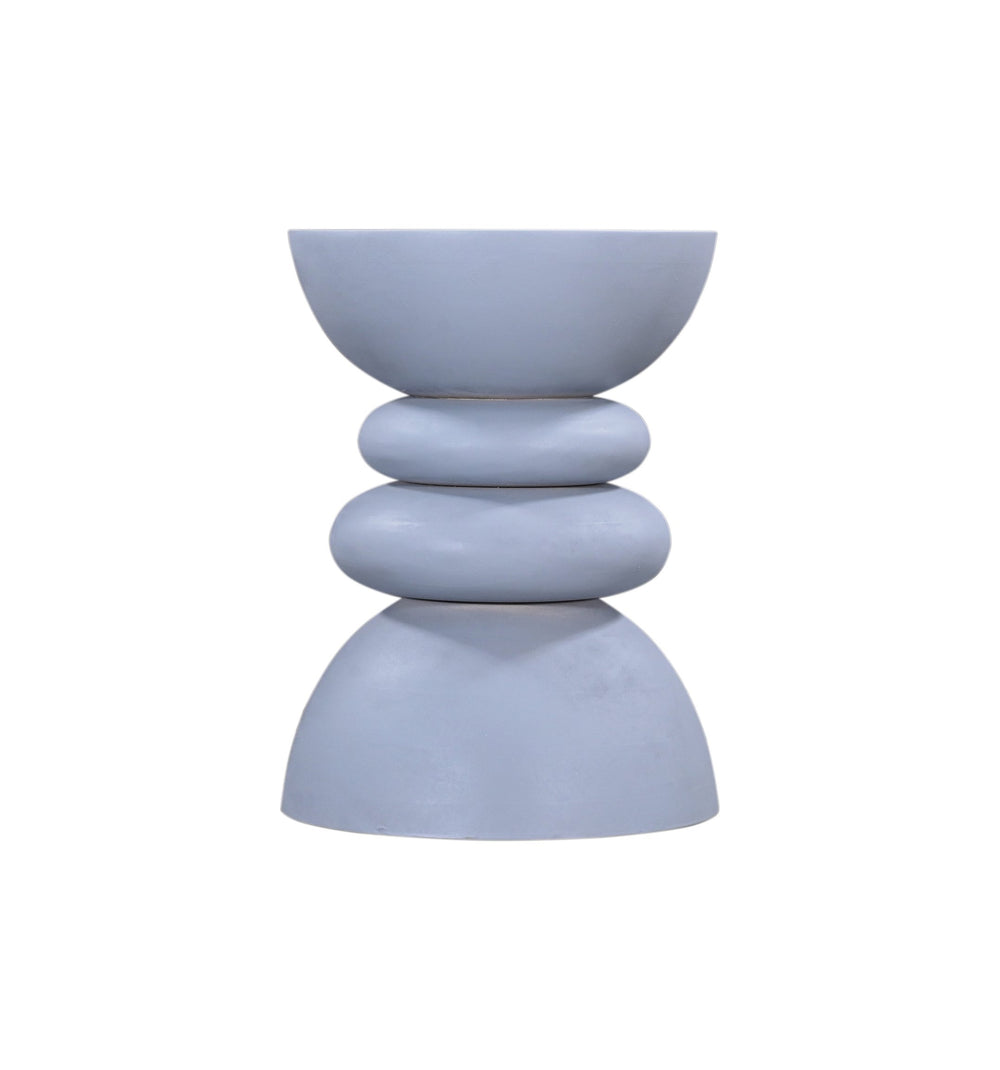 Basset Mirror Cloud Accent Table: Vibrant Sky Blue Faux Plaster Design For A Modern And Playful Living Space Blue Wood 5595-lr-223
