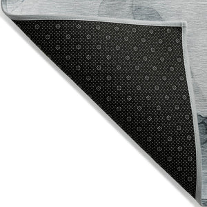 Homeroots 8' Runner Stylish Abstract Washable Non-skid Area Rug For Indoor And Outdoor Spaces, Stain Resistant 8' Round Polyester 559537